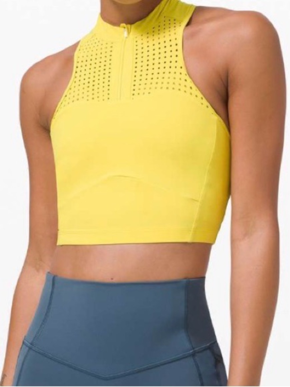Lululemon Unleash Strength Bra Size 6 Yellow Serpentine Sports Bra W2BXTS